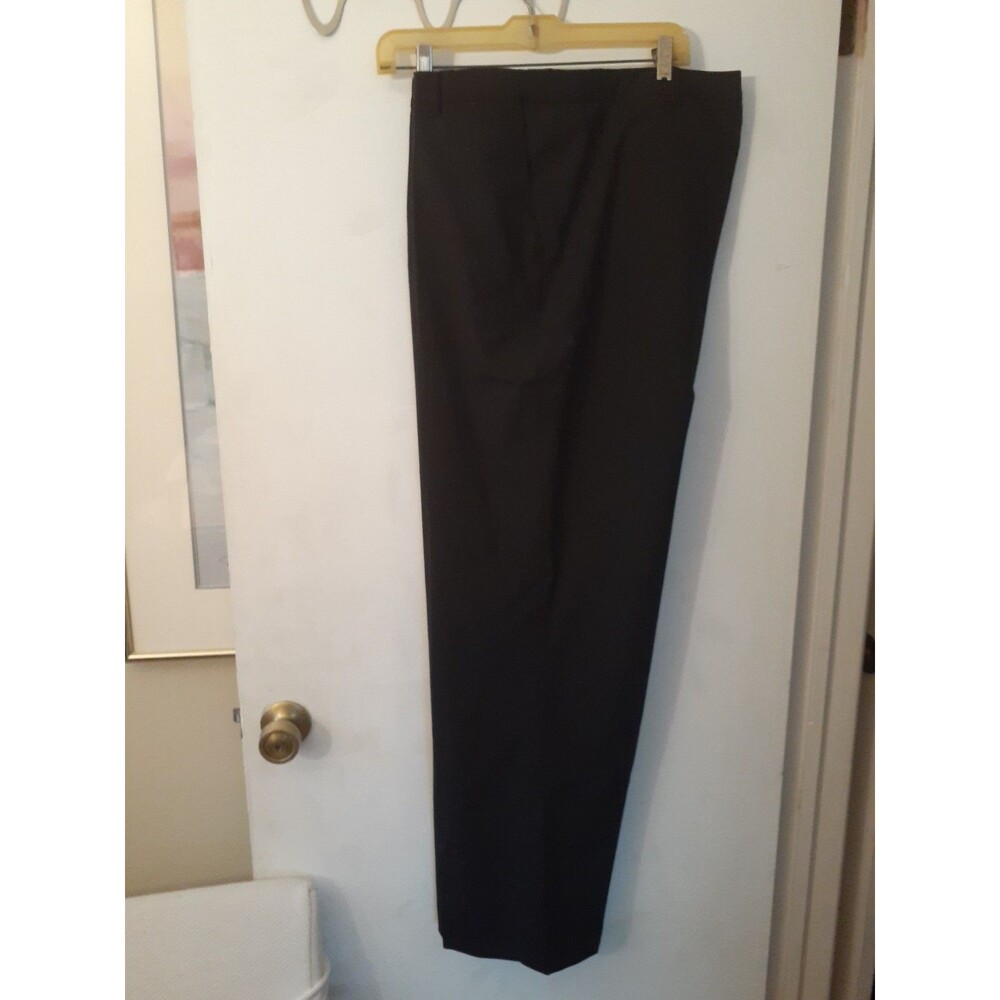Lands End 20 Tall Women's Dress Pants  Black Wool Blend New $95 Retail